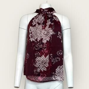NWT | Bishop & Young | Esme Tie Neck Blouse | Dahlia Print | Small